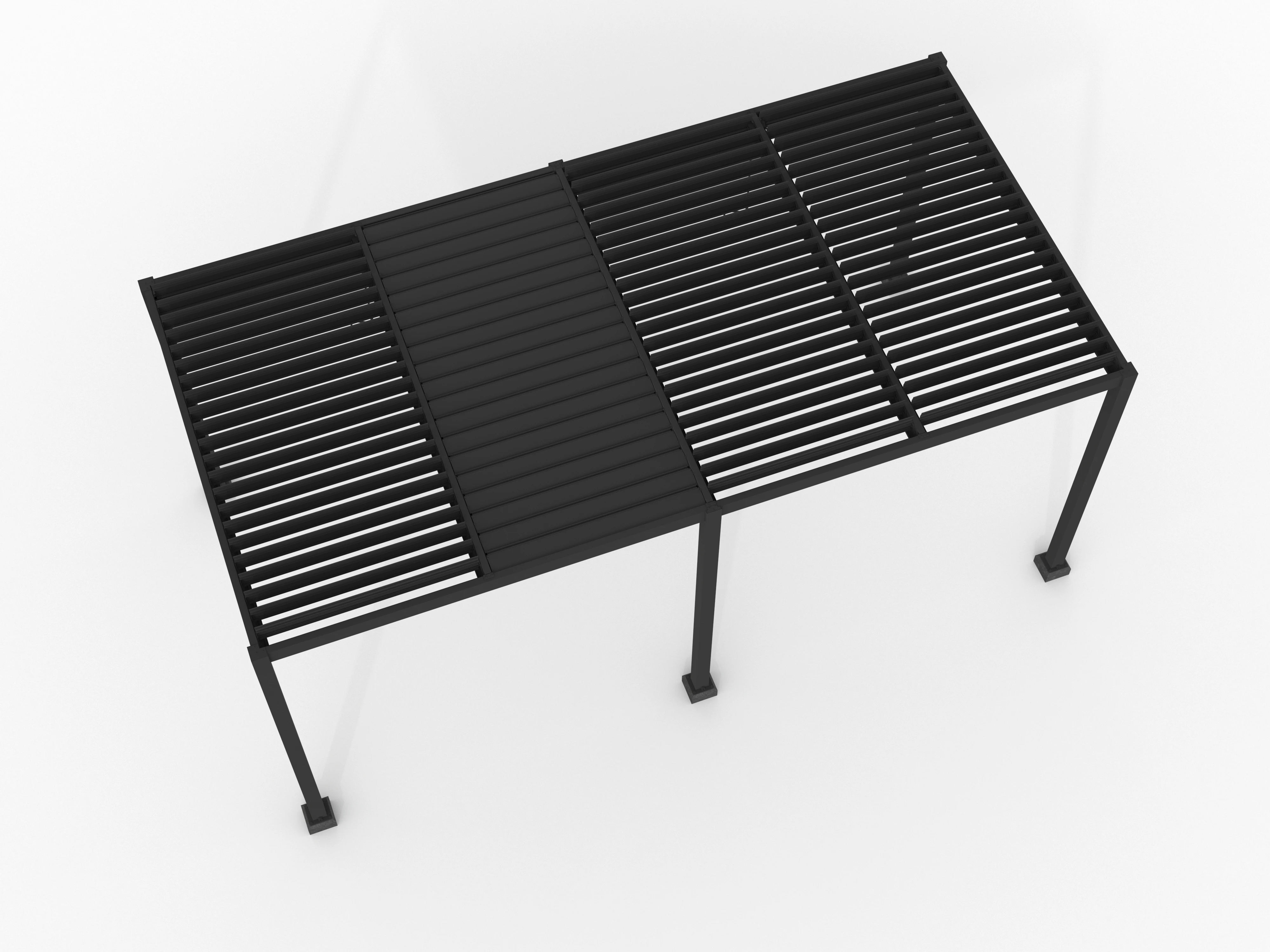 Aluminium Pergola met Lamellen Zwart 580 x 300 cm - Afbeelding 5